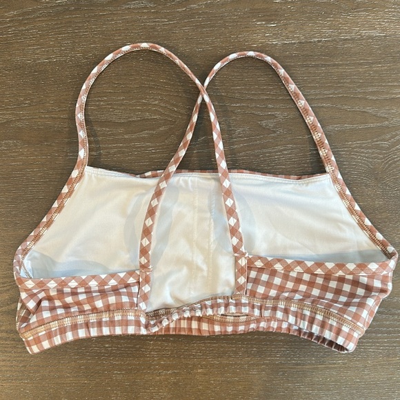 Chloe Sports Bra - Light Support Extra Large / Neutral Gingham - Picture 2 of 3